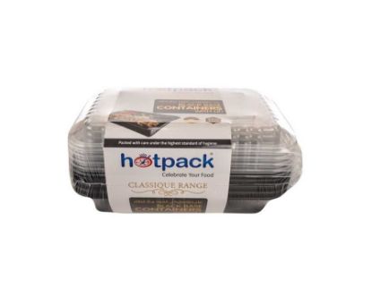 Picture of Hotpack Microwave Rectangular Container 28oz, Pack of 5