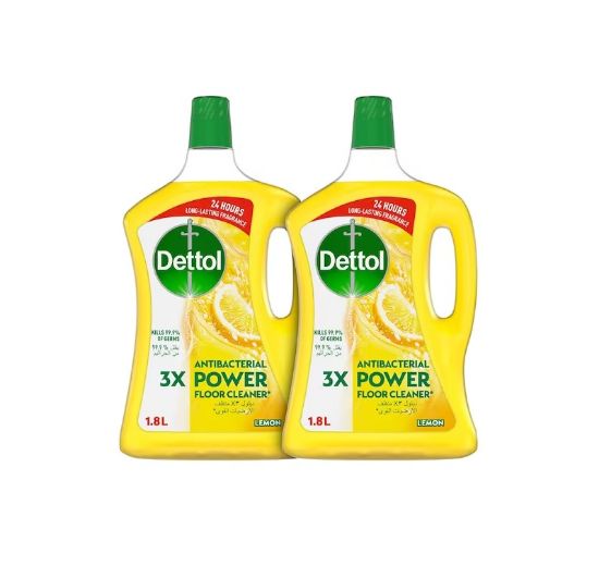 Picture of Dettol Power Floor Cleaner Lemon 1.8ltr, Pack of 2