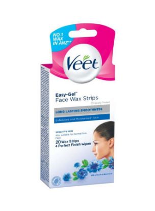 Picture of Veet Easy-Gel Face Wax Strips 20's