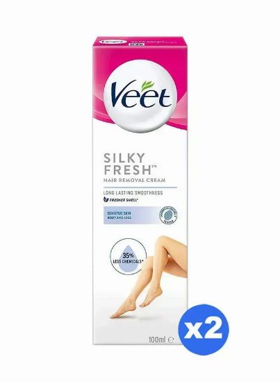 Picture of Veet Silky Fresh Hair Removal Cream 2x100ml