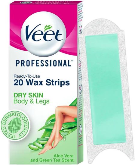 Picture of Veet Easy-Gel Wax Strips Aloe Vera & Green Tea Scent 20 Strips