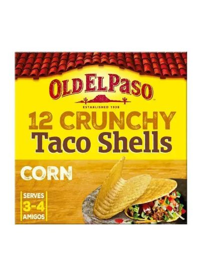 Picture of Old El Paso 12 Crunchy Taco Shells 156gm