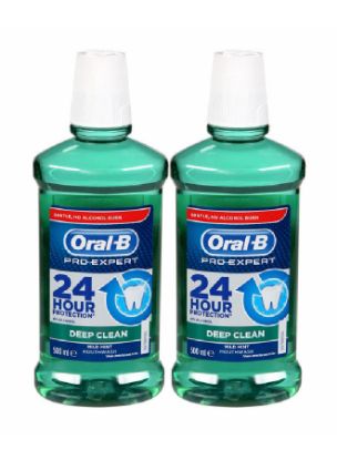 Picture of Oral-B Mouthwash Deep Clean Minty Fresh (2x500ml)