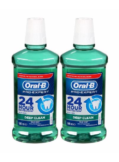 Picture of Oral-B Mouthwash Deep Clean Minty Fresh (2x500ml)