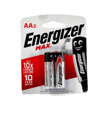 Picture of Energizer Max AA Alkaline Battery, Pack of 2