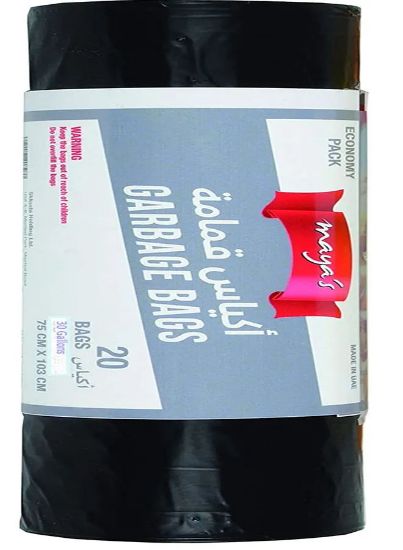 Picture of Maya's Garbage Bag Roll Black 30Gallons 20's