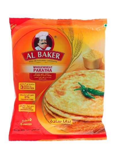 Picture of Al Baker Paratha Plain Whole Wheat 400gm