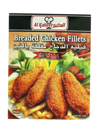 Picture of Al Kabeer Breaded Chicken Fillet Hot N' Spicy 330gm