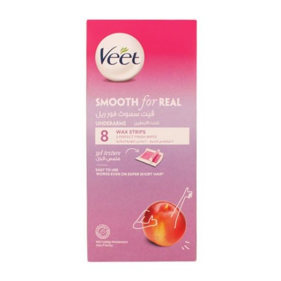 Picture of Veet Smooth Real Underarms Hair Removal Strips 8's