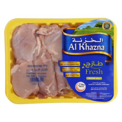 Picture of Al Khazna Chilled Chicken Fresh Thigh Boneless 500gm