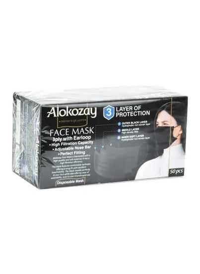 Picture of Alokozay Face Mask Adult Black 50's