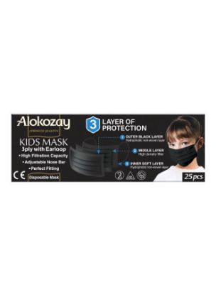 Picture of Alokozay Face Mask Kids Black 25's