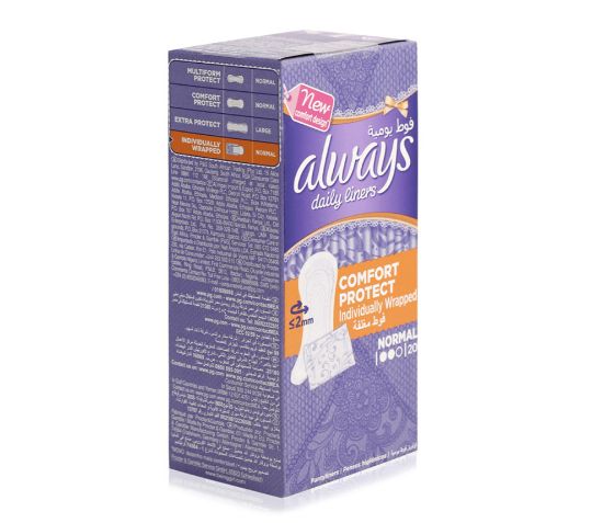 Picture of Always Daily Liners Comfort Protect Normal Folded 20'S