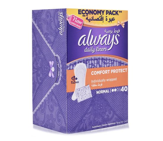 Picture of Always Daily Liners Comfort Protect Normal Folded 40'S