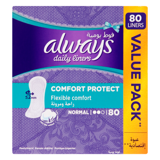 Picture of Always Daily Liners Comfort Protect Normal 80'S