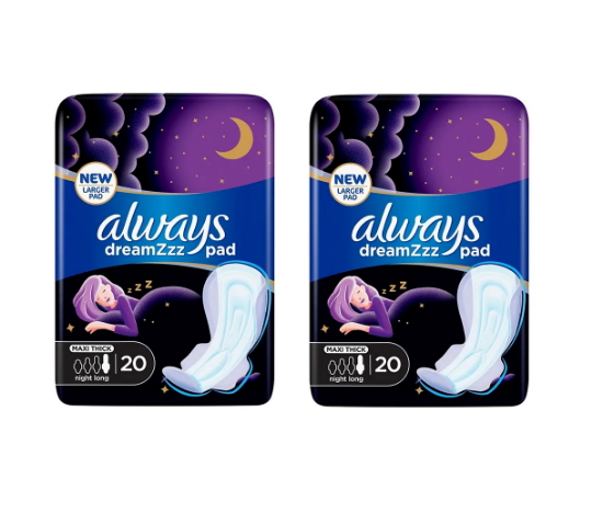 Picture of Always Pads Maxi Thick Blue Night 2x20's