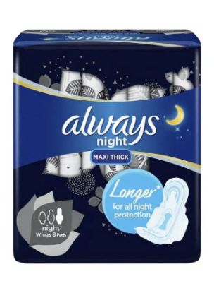 Picture of Always Night Maxi Thick Wings Night Protection 8's