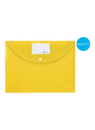 Picture of Atlas Document Bag With Card 1003P Yellow 12pc