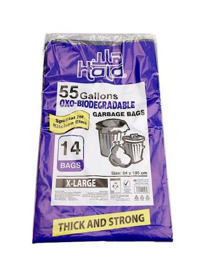 Picture of Hala Garbage Bag Biodegradable 55gallon 14'S