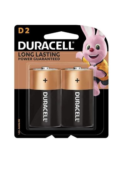 Picture of Duracell Alkaline Battery Long Lasting D2, Pack of 2