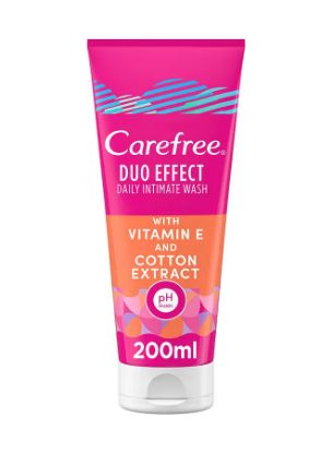 Picture of Carefree Duo Effect Daily Intimate Wash With Vitamin E 200ml