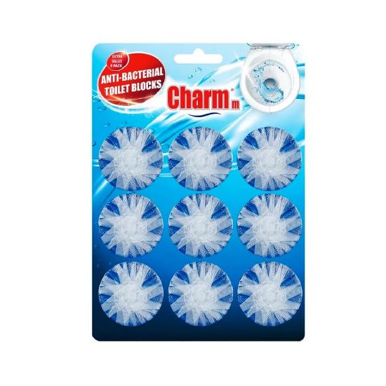 Picture of Charmm Antibacterial Toilet Block Blue 9`s