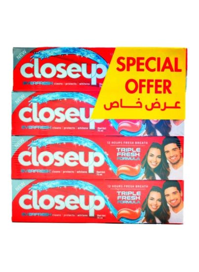 Picture of Close Up Toothpaste Red Hot 4x75ml