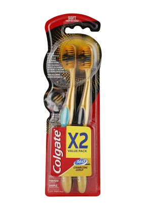 Picture of Colgate Toothbrush 360 Charcoal Gold 2'S