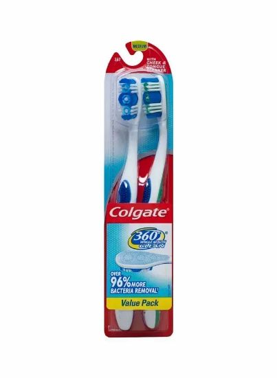 Picture of Colgate Toothbrush 360 Whole Mouth Clean Medium  2pcs