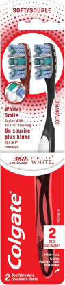 Picture of Colgate Toothbrush 360 Optic White Soft 2pc