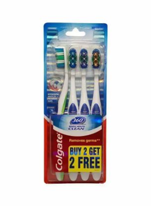 Picture of Colgate Toothbrush 360 Whole Mouth Clean Soft 4pc