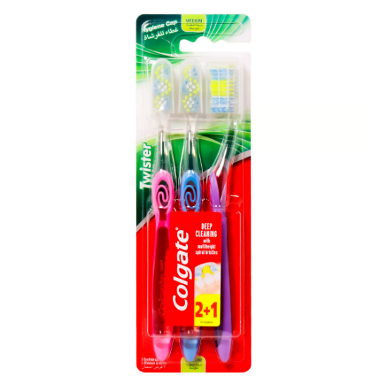 Picture of Colgate Toothbrush Deep Cleaning Twister Medium 2+1pc