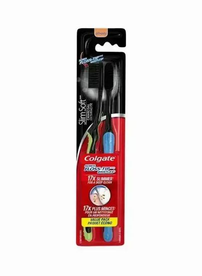 Picture of Colgate Toothbrush Slim Soft Charcol Pack of 2pc