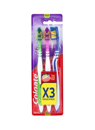 Picture of Colgate Toothbrush Zigzag Medium 3'S