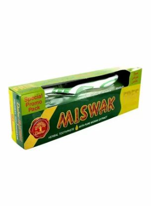 Picture of Dabur Toothpaste Miswak Pure Al Arak Extract With Toothbrush 190gm