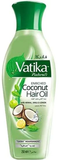 Picture of Vatika Naturals Hair Oil Coconut Extra Nourishment With Henna Amla & Lemon 250ml