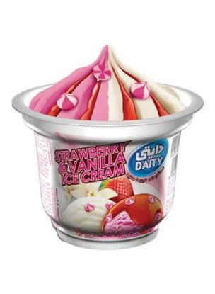 Picture of Daity Ice Cream Cup Strawberry & Vanilla 100gm