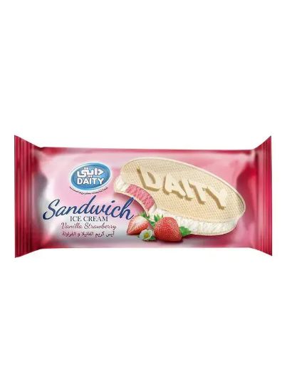 Picture of Daity Sandwich Ice Cream Vanilla Strawberry 75gm