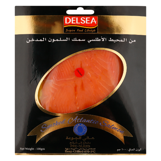 Picture of Delsea Smoked Atlantic Salmon Slice 100gm