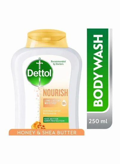 Picture of Dettol Anti-Bacterial Bodywash Nourish Honey & Shea Butter 250ml