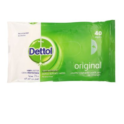 Picture of Dettol Anti-Bacterial Original Wipes, 40 Wipes, 1pack