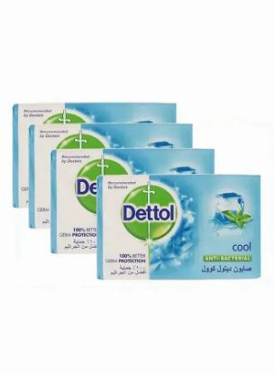 Picture of Dettol Cool Antibacterial Bar Soap 4x165gm