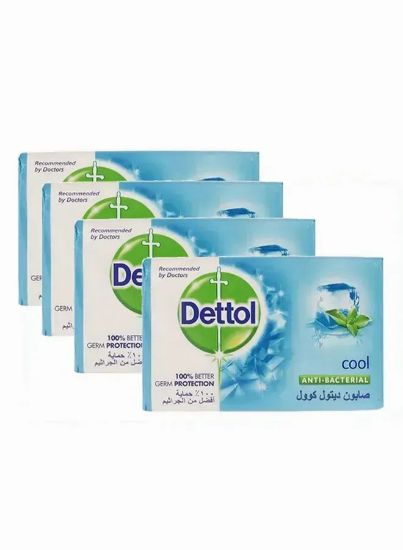 Picture of Dettol Cool Antibacterial Bar Soap 4x165gm