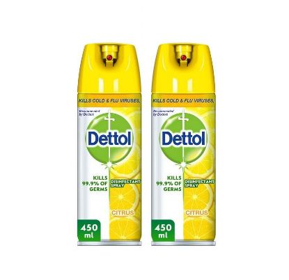 Picture of Dettol Disinfectant Spray Citrus 450ml, Pack of 2