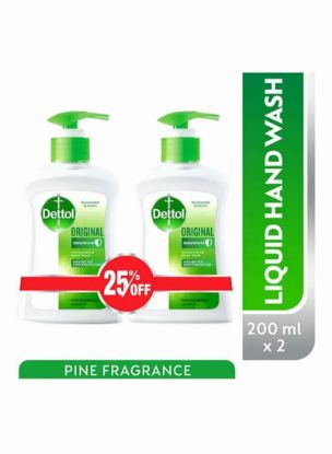 Picture of Dettol Hand Wash Original 25% 2x200ml