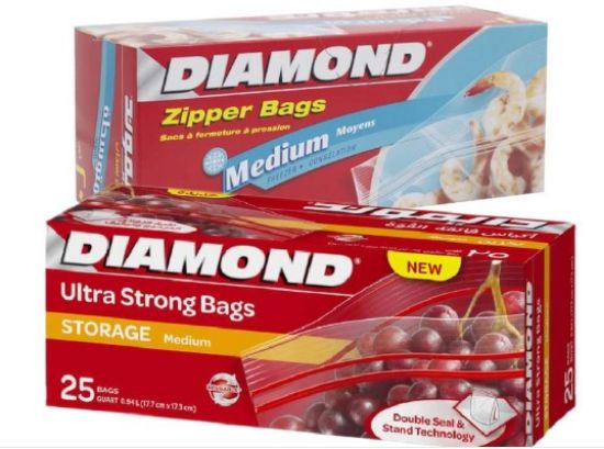 Picture of Diamond Zipper Bag Freezer + Storage Medium 20's+25 's