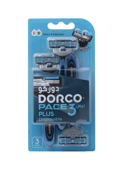 Picture of Dorco Razor Men Pace3 Plus Disposable 3Piece