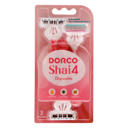 Picture of Dorco Shai Disposable Razor Smooth Shav Blades 3's