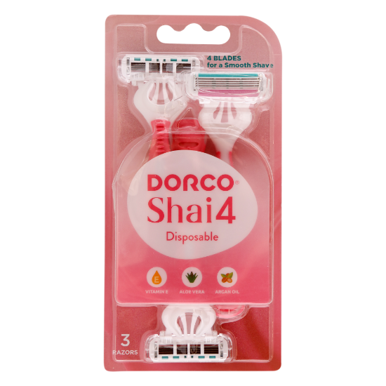 Picture of Dorco Shai Disposable Razor Smooth Shav Blades 3's