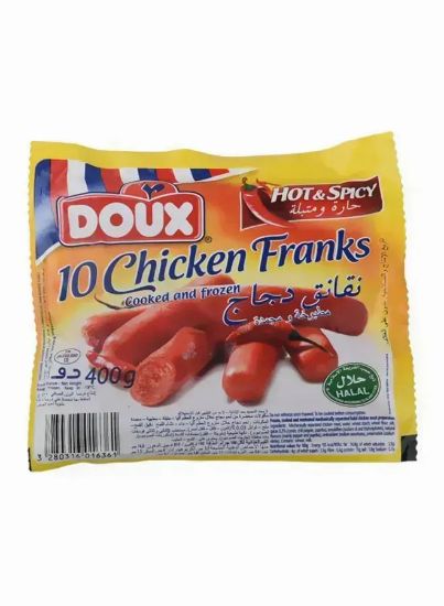 Picture of Doux 10 Chicken Franks Hot & Spicy 400gm